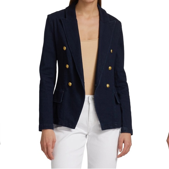 L'AGENCE Jackets & Blazers - L’Agence Kaydence Double-Breasted Denim Jacket, XS